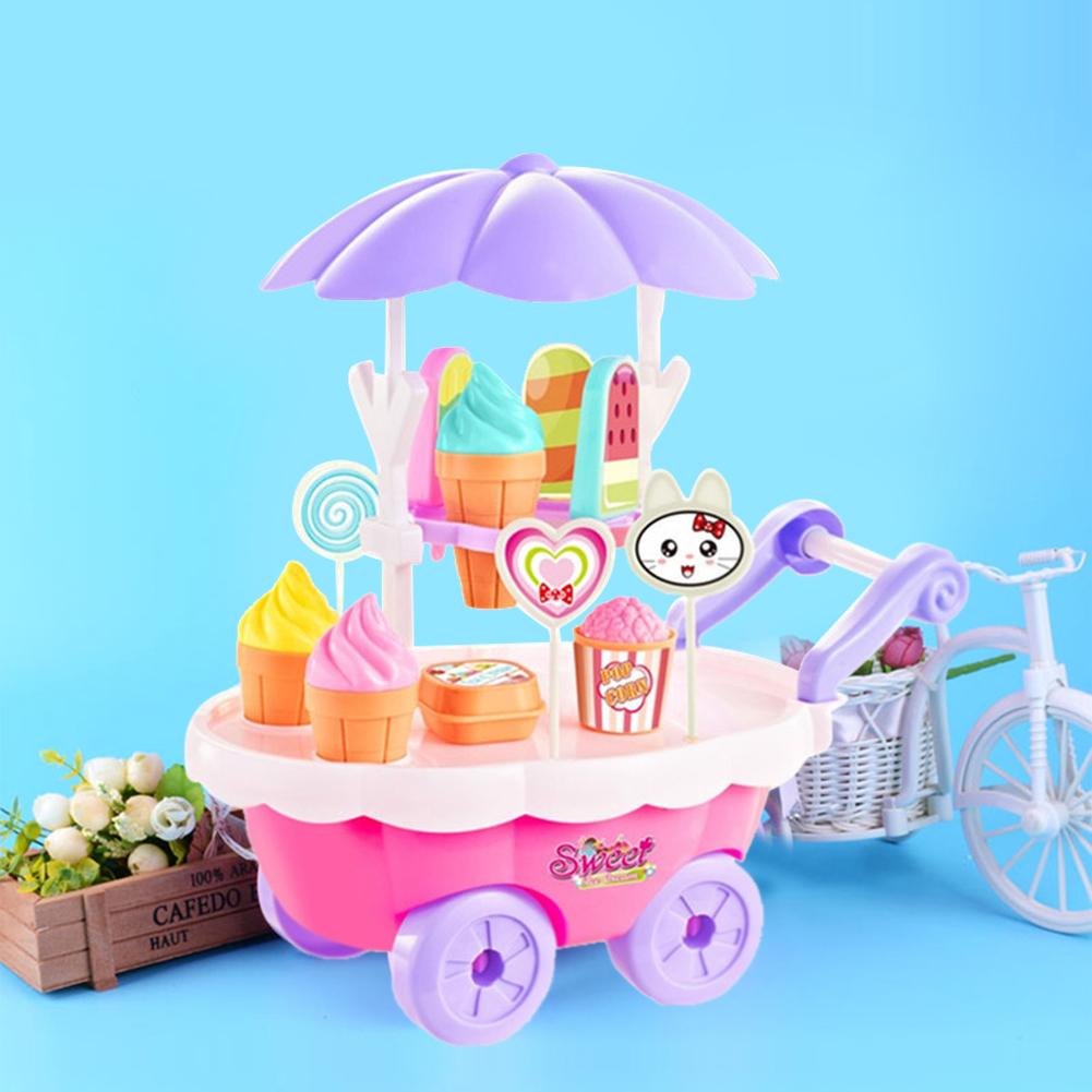 28Pcs Simulatie Mini Candy Winkelwagen Ijs Trolley Speelgoed Speelhuis Meisje