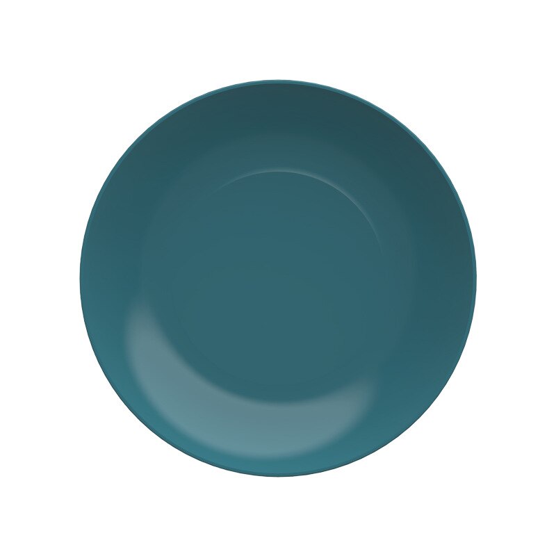 Plato de plástico para cocina, plato pequeño para salsa, vinagre, platos para aperitivos, porcelana de imitación creativa, redondo, para el hogar, plato para fruta: Azul oscuro