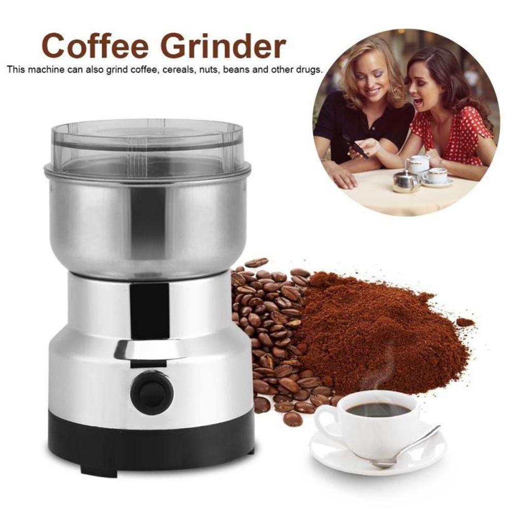 Koffiemolen 220v roestvrijstalen molen bonen noten malen roestvrijstalen plug eu/au/us/uk kruidenmolen  s4 t 5