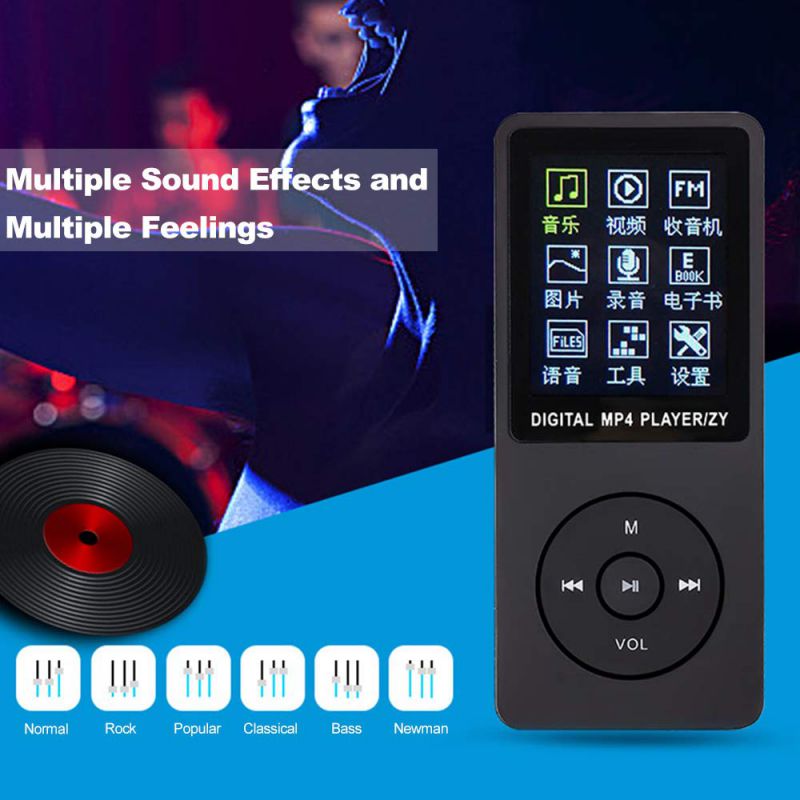 Mp4 Portable Music Player Mp4 Media1.8 Inch Touch Keys FM Radio Video Support TF Card MP4 player mp3 Digital Support TF Card .