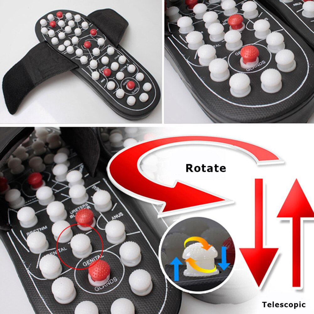Acupunt Massage Slippers Sandalen Voor Voeten Chinese Acupressuur Therapie Medische Roterende Voet Massager Gezondheid Schoenen