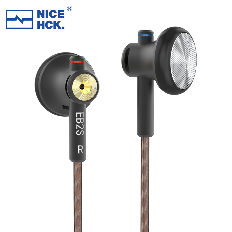 NICEHCK EB2S słuchawki HD mikrofon douszny L wtyczka 15.4mm LCP dynamiczny zestaw słuchawkowy do muzyki wokalnej przewodowy 4.4mm douszny Monitor B70/YD30/U2