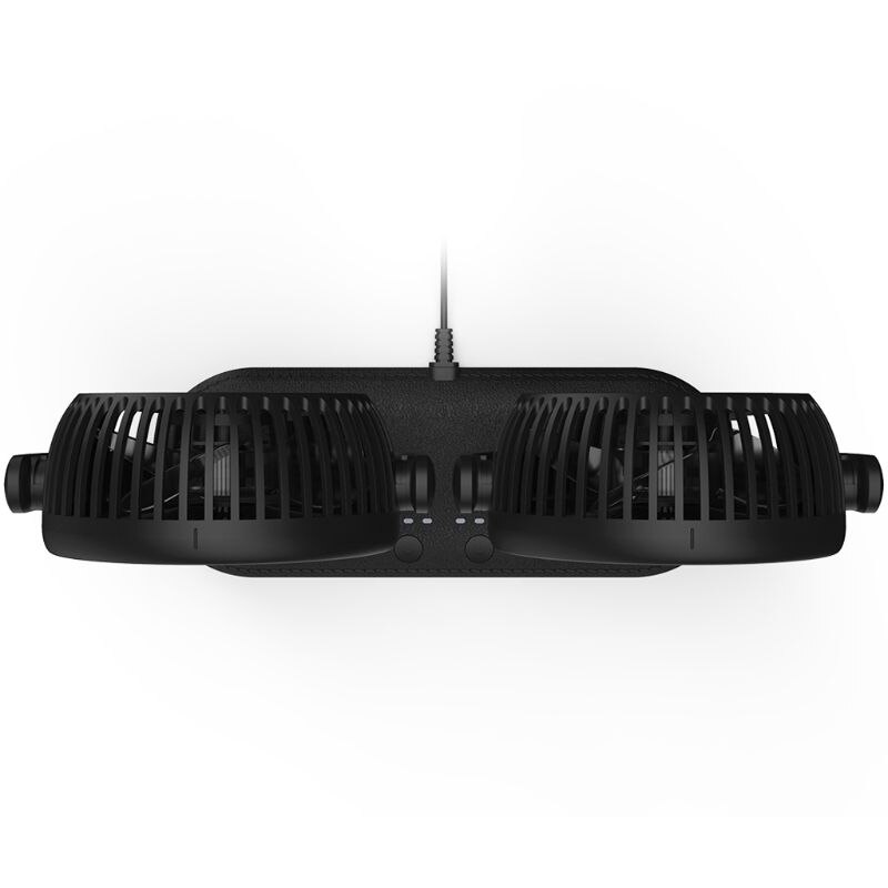 USB 5V 2A Fan Drehbare Dual Kopf Auto Fan Einstellbare 3 Geschwindigkeiten Armaturenbrett Schreibtisch Auto Fan für Fahrzeug Lkw Lieferwagen SUV RV Stiefel