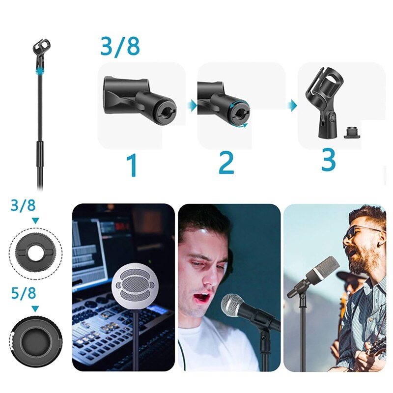 Long-lasting Reliable Strength Mic Clips Spring Clip for 2.6-5cm Diameter Mic