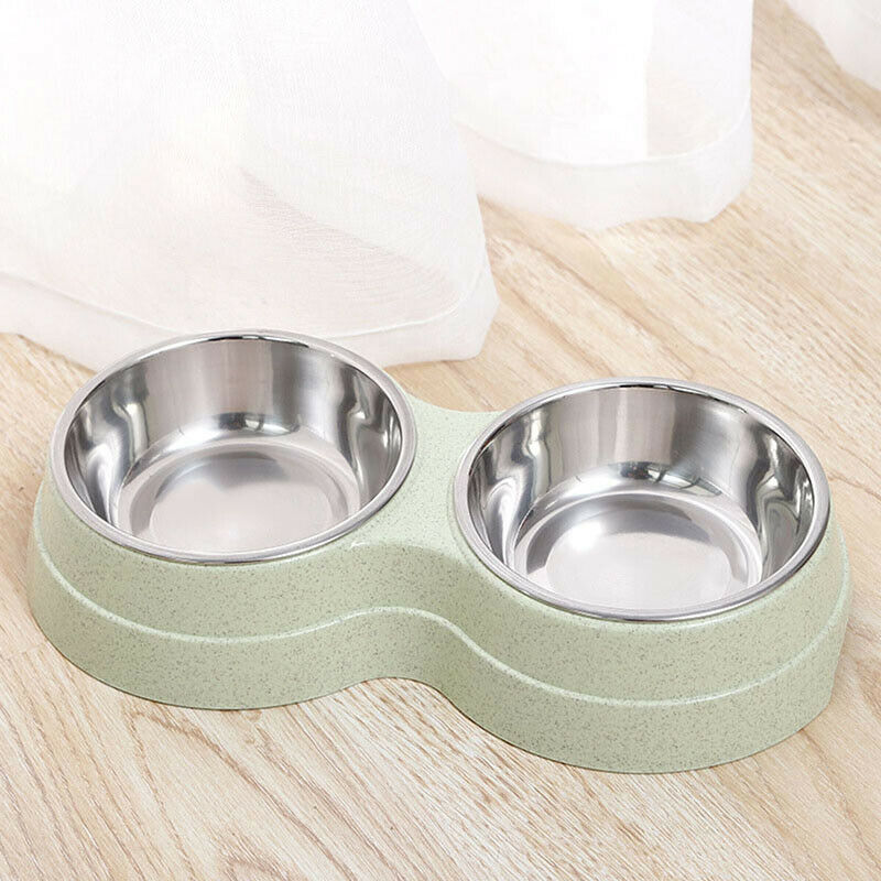 Dubbele voerbakken voor huisdieren, hondenvoer, waterbak van roestvrij staal, drinkbak voor huisdieren, voerbak voor katten en puppy's, accessoires voor kleine honden: Groente