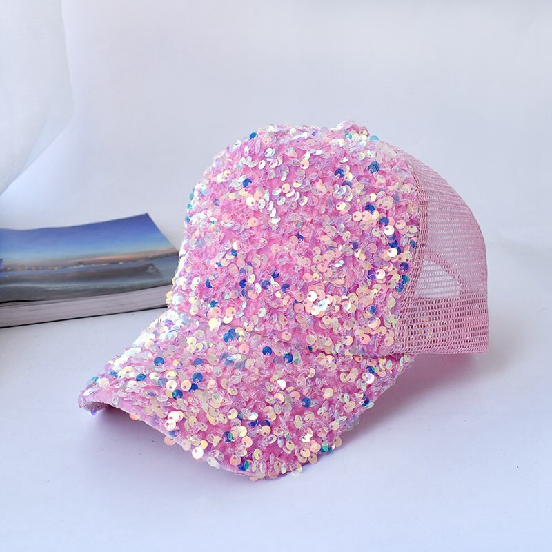 Pailletten Verstelbare Mesh Ademende Zomer Trucker Cap Mannen Zon Bescherming Vrouwen Outdoor Schaduw Baseball Cap Dad Hoed: 03