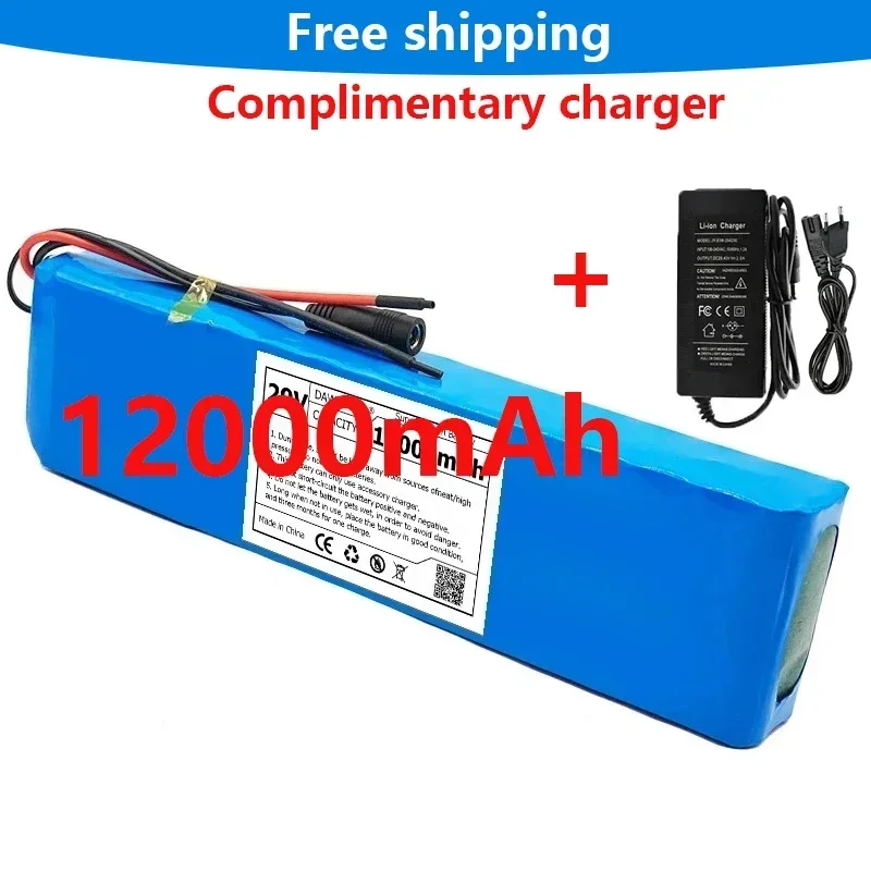 18650 Lithium Battery Pack 29V 7S4P 12Ah Rechargeable Battery Battery 15A BMS+29.4V Charger DIY Production: Blue