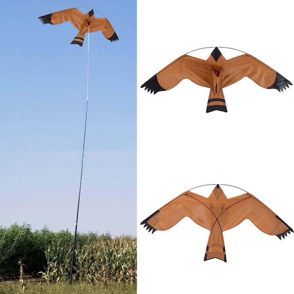 Emulering flying bird scarer drive bird kite for garden fugleskremsel gård farm bird scarer kites 140 x 70cm