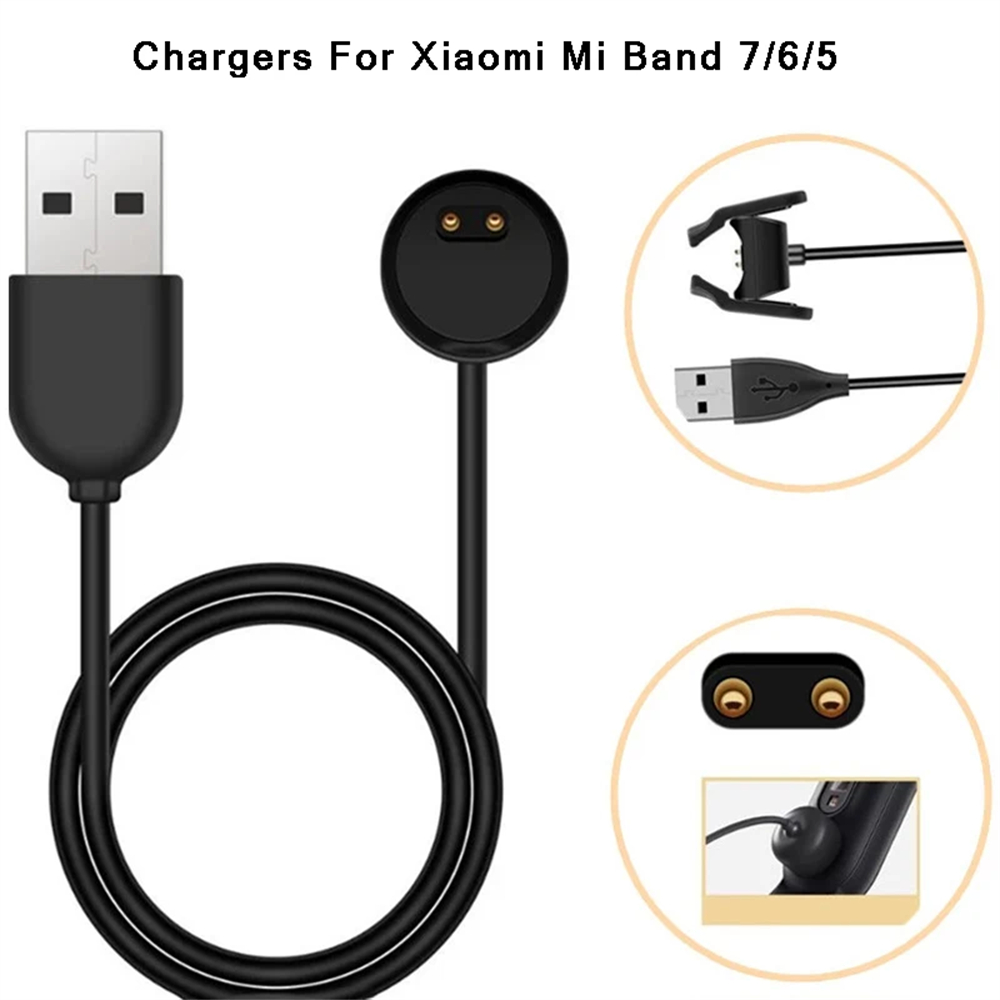 Cargador magnético USB para Xiaomi Mi Band 8, 7, 6, 5, 4, 3, 2, Cable de carga de reloj de pulsera de repuesto, equipo de Cable de carga para reloj inteligente
