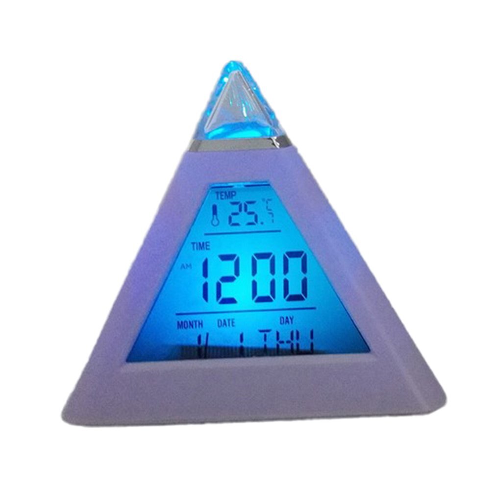 Bordure trianglet 7 farver skifter ledet temperatur udsætter bordur vågner display digital alarm boligindretning
