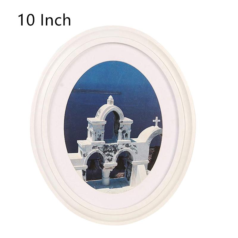 Classic Oval Wood Picture Frame Wall Hanging Decoration Home Decorations Send Seamless Nail And S Nail: 10 Inch White