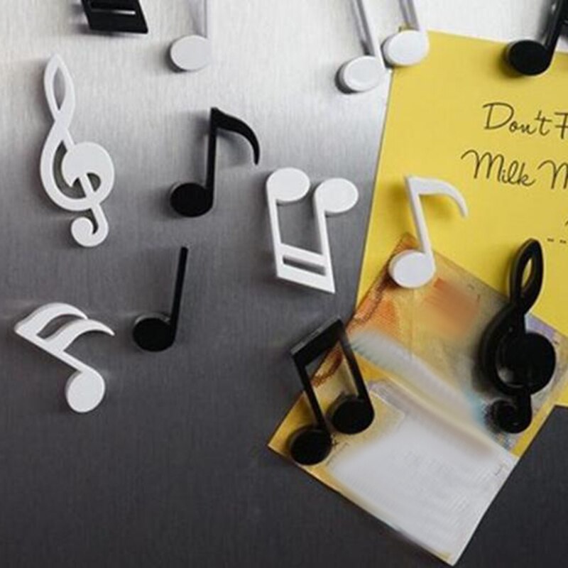 6pcs/Set Fridge Magnets Musical Notes Magnet Refrigerator Message Sticker Home Decor Kitchen Accessory Educational Toy