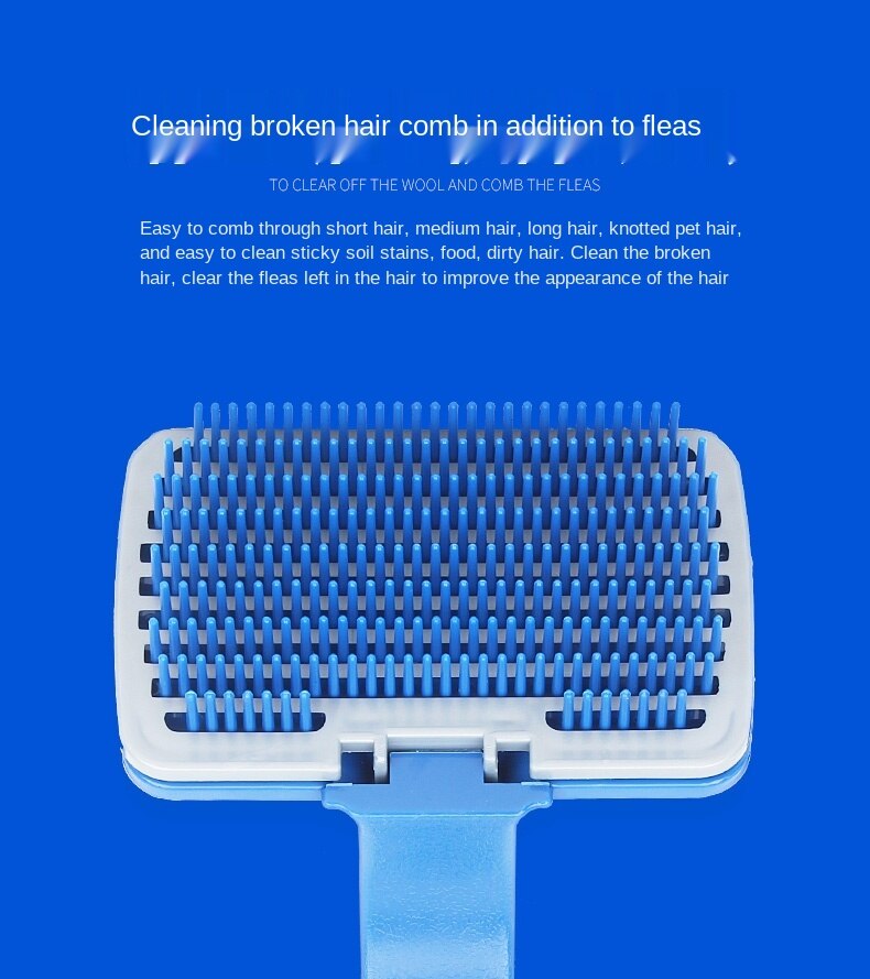 Stylingkammen voor huisdieren, kammen voor huisdieren, hondenschoonheid, haarloze plastic automatische kam, hondenborstel, dierenbenodigdheden, hondenbenodigdheden