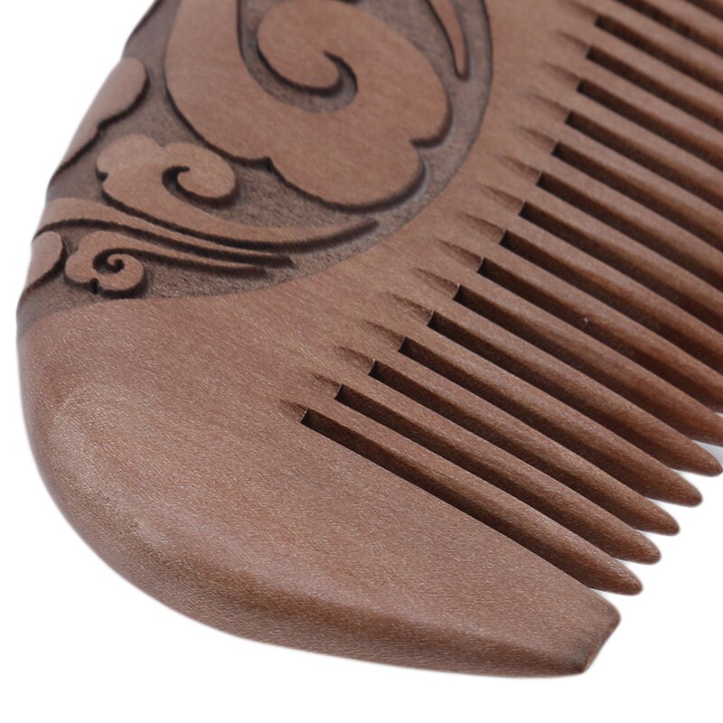 1pc Anti-Static Comb Natural Solid Wood Comb Engraved Wood Healthy Massage Hair Care Tool Beauty Accessories tool