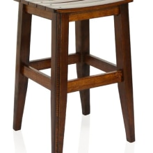 Türkay Holz Hocker Nussbaum 35x28 cm