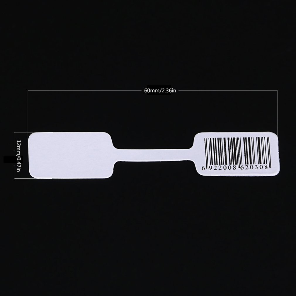 100 Stuks Blanco Barcode Sticker Op Korting Tag Papier Sieraden Label Tag Zilveren Label Handschrift