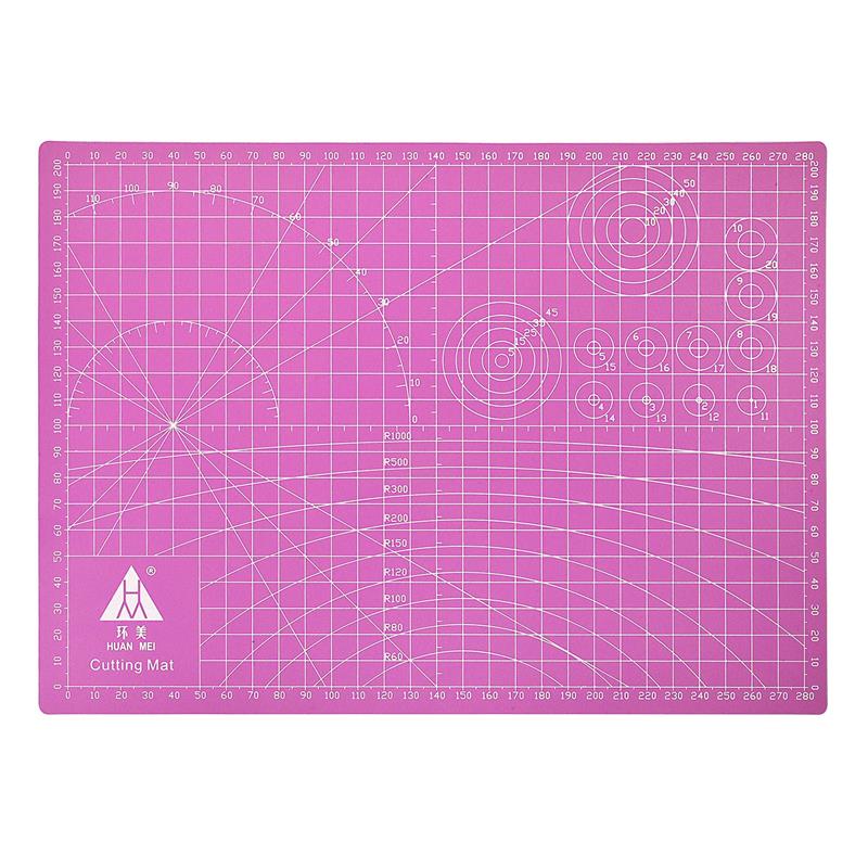 A3 A4 5 PVC Cutting Mat Workbench Patchwork Cut Pad Sewing Manual DIY Knife Engraving Leather Cutting Board Single Side Underlay: A4-pink