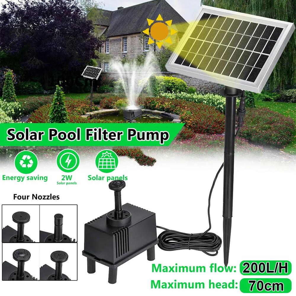 1.8w zonne-waterpompen, dompelpomp voor buiten, tuin, fontein, aquarium, vijver, borstelloze zonnepomp met zonnepaneel