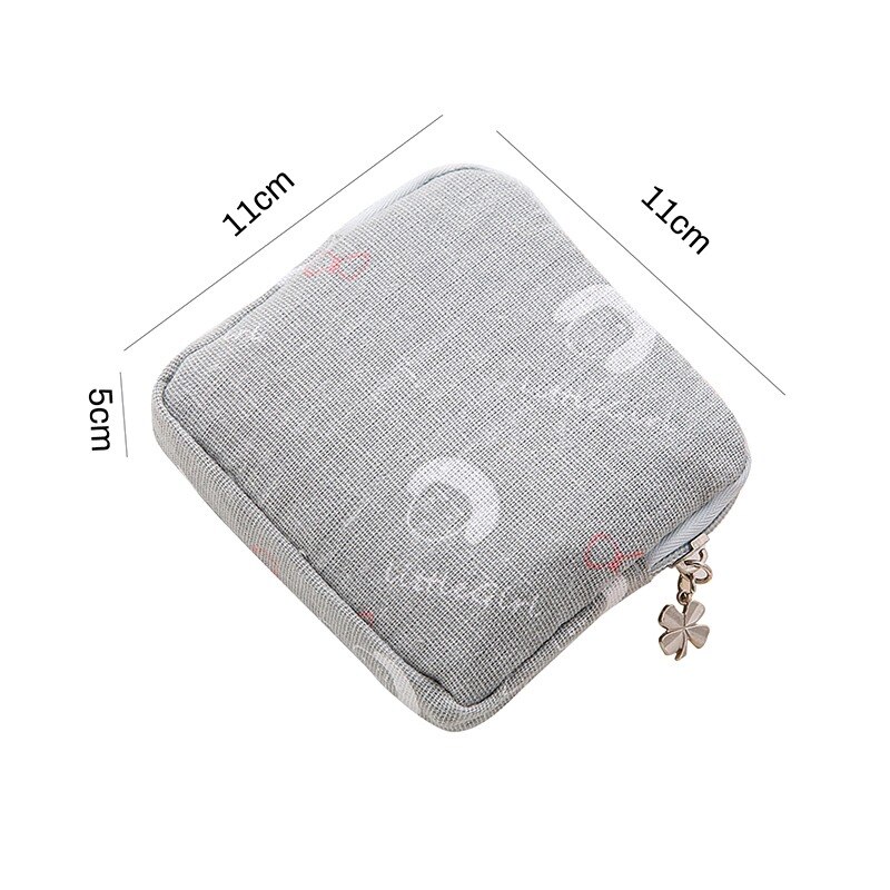 Women Girl Sanitary Pad Pouch Napkin Towel Storage Bag Credit Card Holder Coin Purse Cosmetics Headphone Case Sanitary Pouch: 12.5x12.5x5cm i