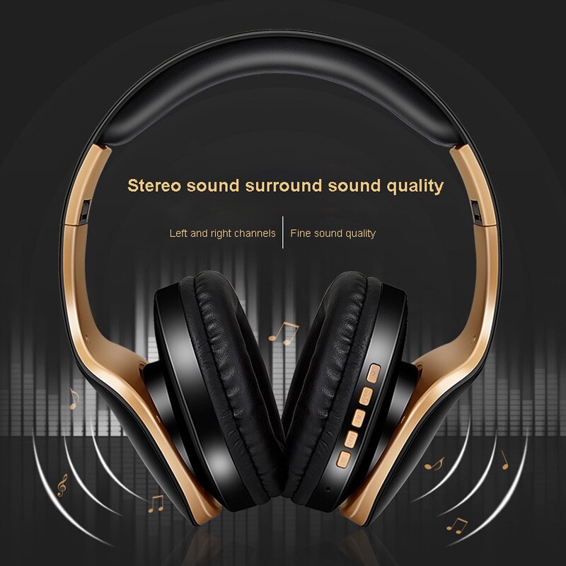 Draadloze Headset Bluetooth Hoofdtelefoon Over Ear Stereo Bass Oortelefoon Opvouwbare Verstelbare Gaming Koptelefoon Met Microfoon Voor Pc Telefoon