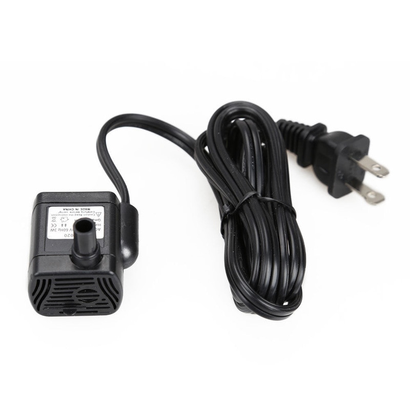 Mini  ac 110v 3w dränkbar vattenpump akvarium fontän luft akvarium damm vattenpump us plug 110v