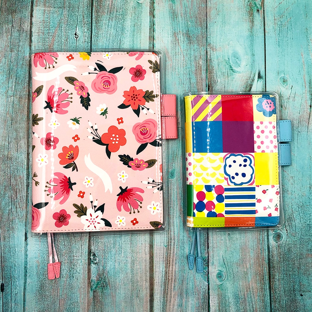 Fromthenon Transparent PVC A5A6 Diary Book Cover Planner Accessories Notebook Notepad Bookbinder Protective Case Hobo Stationery