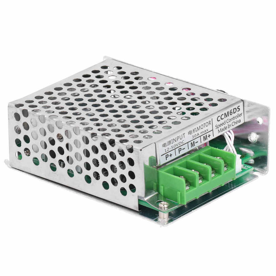 DC12V‑50V Motor Controller 30A Motor Regulator PWM DC Motor Controller DC Motor Controller Metal Shell 30A Motor Regulator