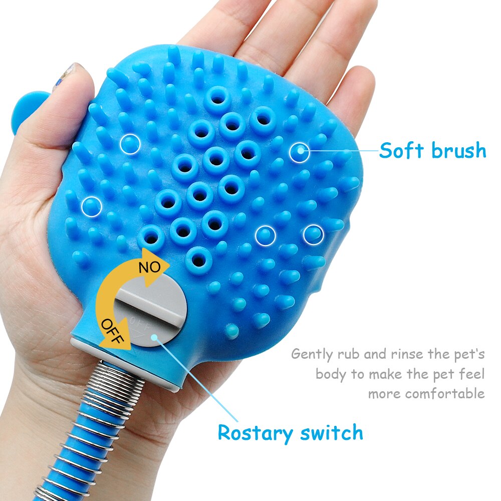 Zachte Hond Bad Douche voor Honden Dierbenodigdheden Borstel Handschoen Massager Wassen Tool Sproeiers Hond Douche Scrubber Sproeier chuveiros