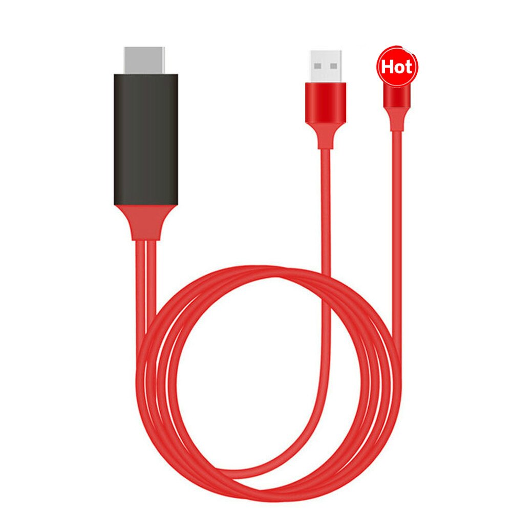 Hdmi 2m kabel for iphone  x 8 8 plus 7 7 plus 6 6s 5 5s 5s kabel adapter hdtv tv  hd1080p adapter hdmi