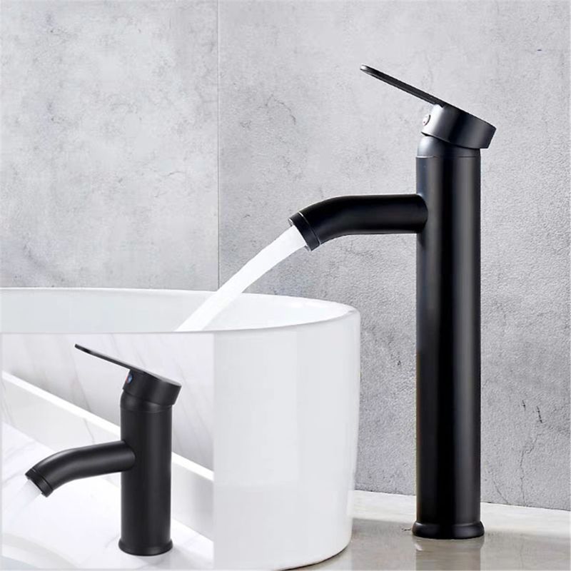 Enkelt håndtag håndvaskarmaturer koldt blandebadekar håndvaskhane sort  n58a