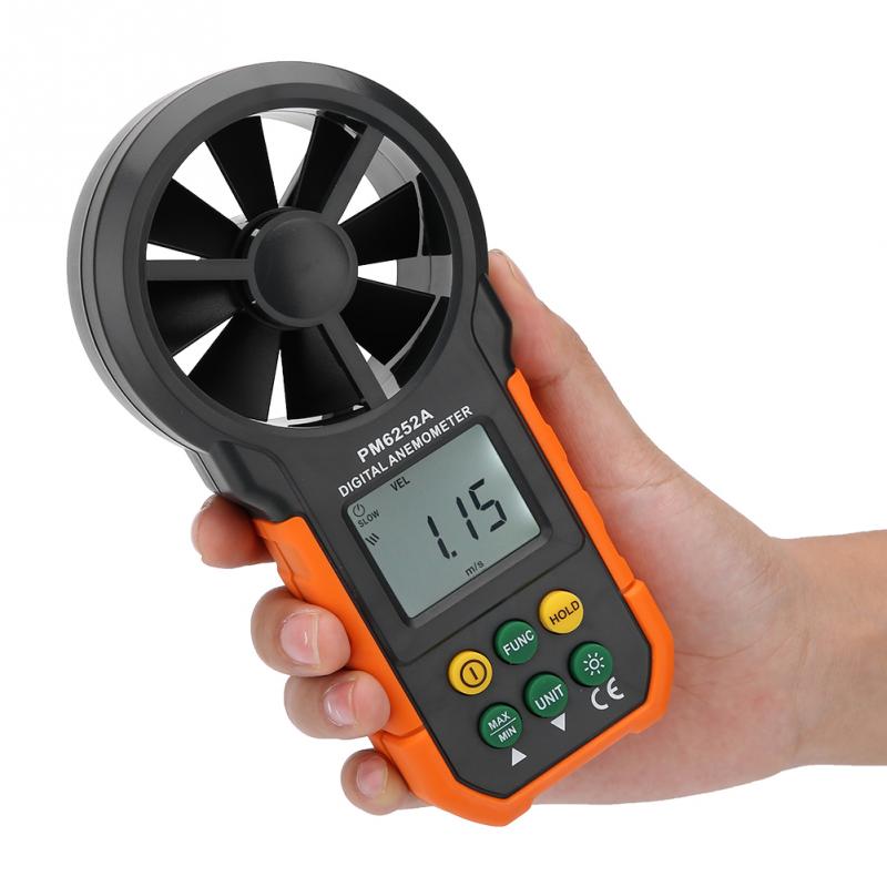 PEAKMETER PM6252A Digitale Anemometer Draagbare Digitale Wind Meter Air Volume Meten Anemometer Speed Meetinstrumenten