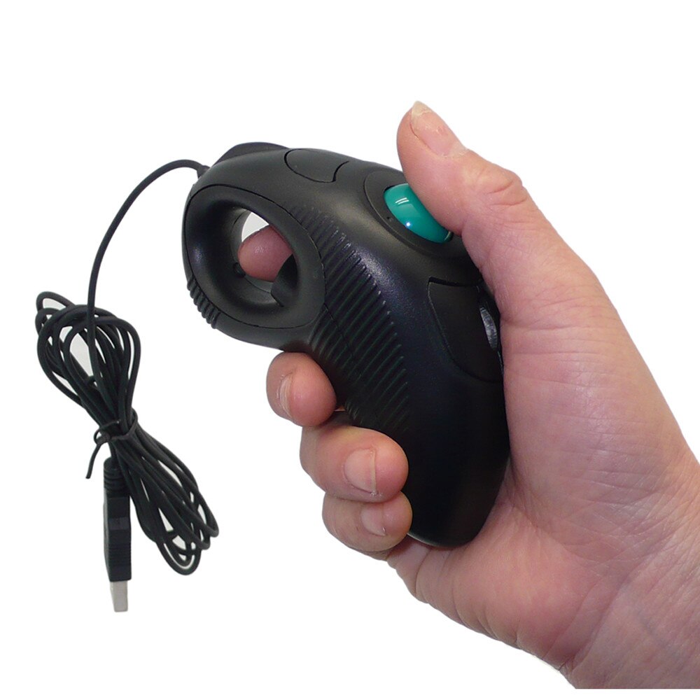 Wired USB handheld mouse optical track ball Compatible with all of the operating system windows and Linux, Unix, For Mac systems