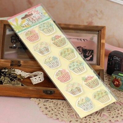 Papel de felicitación Eno, pegatinas 3D para hacer tarjetas de decoración, pegatinas de scrapbooking, pegatina retro de papel artesanal