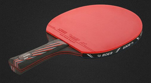 1 x bordtennisracketer i lang eller kort håndkarbonfiber high-end vertikal skyting med bordtennis: Lang hånd