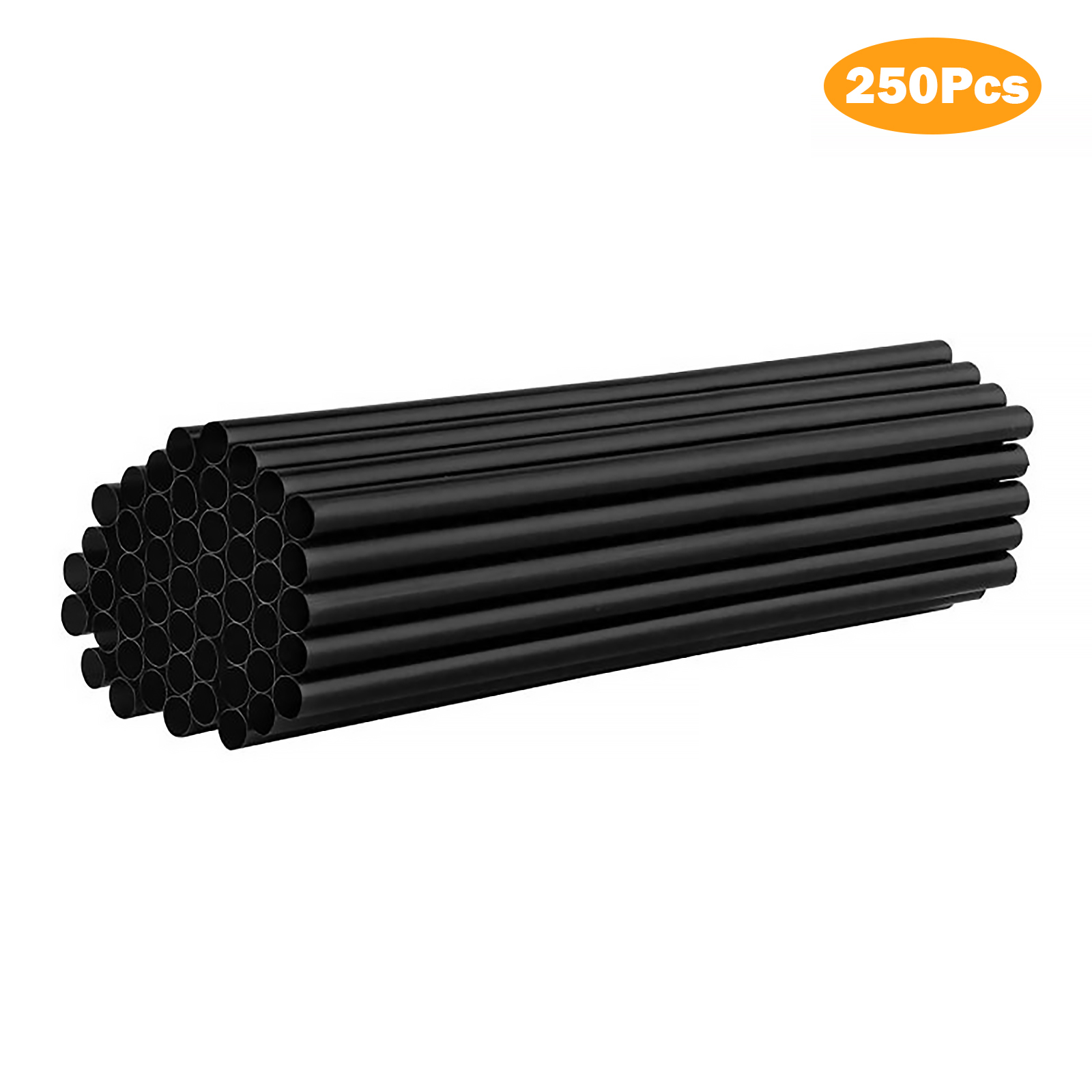 100-1500PCS Colorful&Black Flexible Plastic Drinking Straws Milk Tea Bar Party Wedding Kitchen Beverage Straw Home Accessories: Yellow