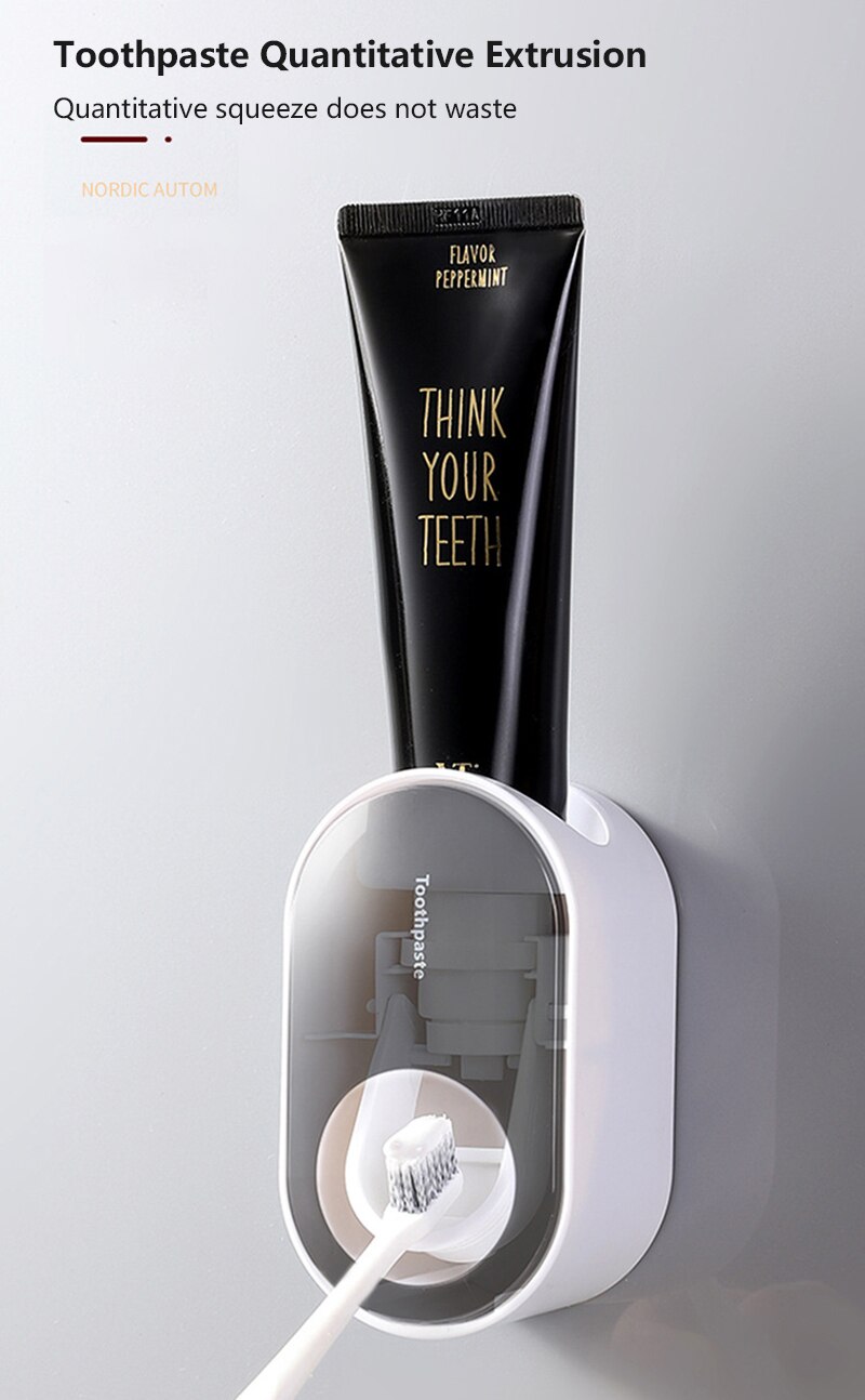 Automatic Toothpaste Dispenser Wall-mounted Dispenser For Paste Portable Toothpaste Holder Bathroom Accessories Toothpaste Rack