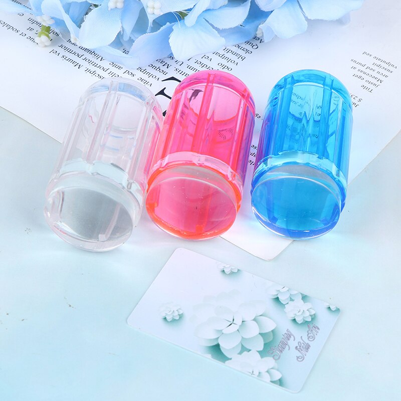 Stamper Transparent Nail Stamp Scraper Polish Print Transfer Nail Stamper Tools