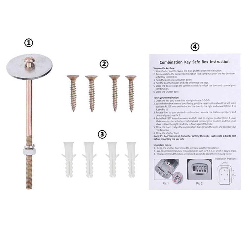 OS5402 Model Zinc Alloy Material Combination Lock Key Box Decoration Site Wall-mounted Password Key Box