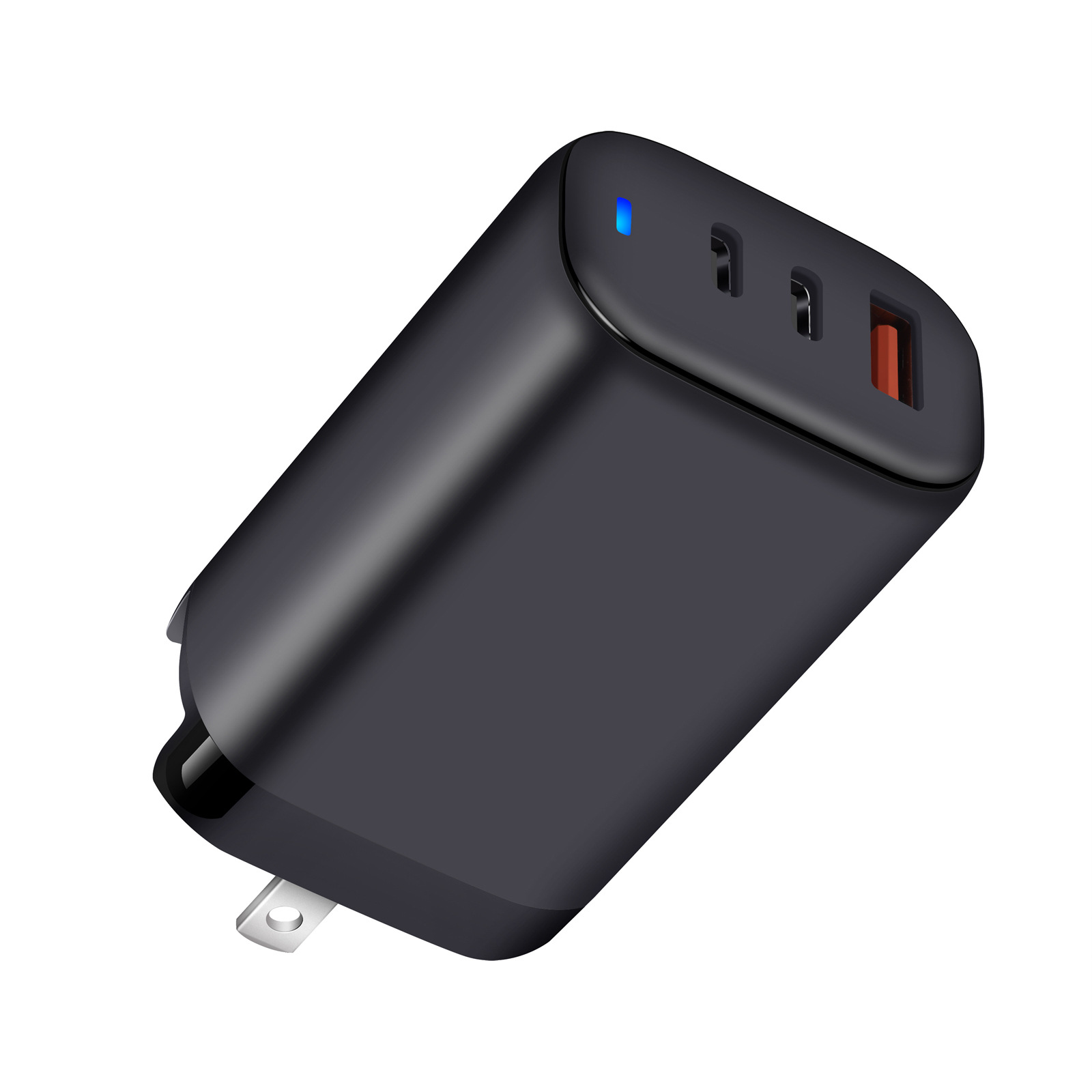 Amsengo 3- port usb  pd 65w gan schnelllade-netzteil für iphone 12, 11 pro max, mini, typ-c schnelllade-ladegerät eu, us, uk