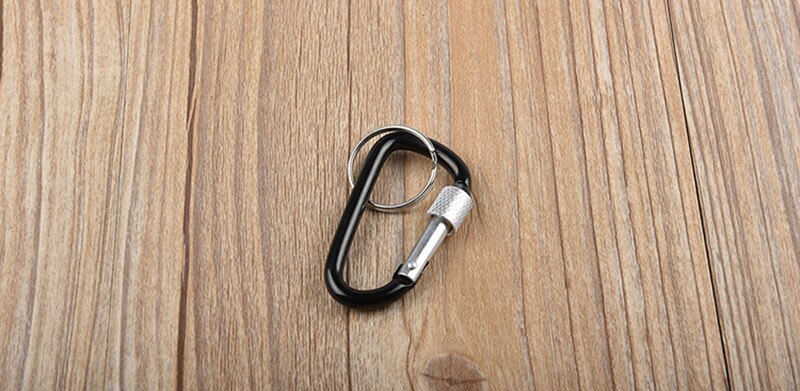 Climbing Carabiner D Shape Climbing Buckle Lock Security Safety Lock Outdoor Climbing Equipment 47*22mm: black