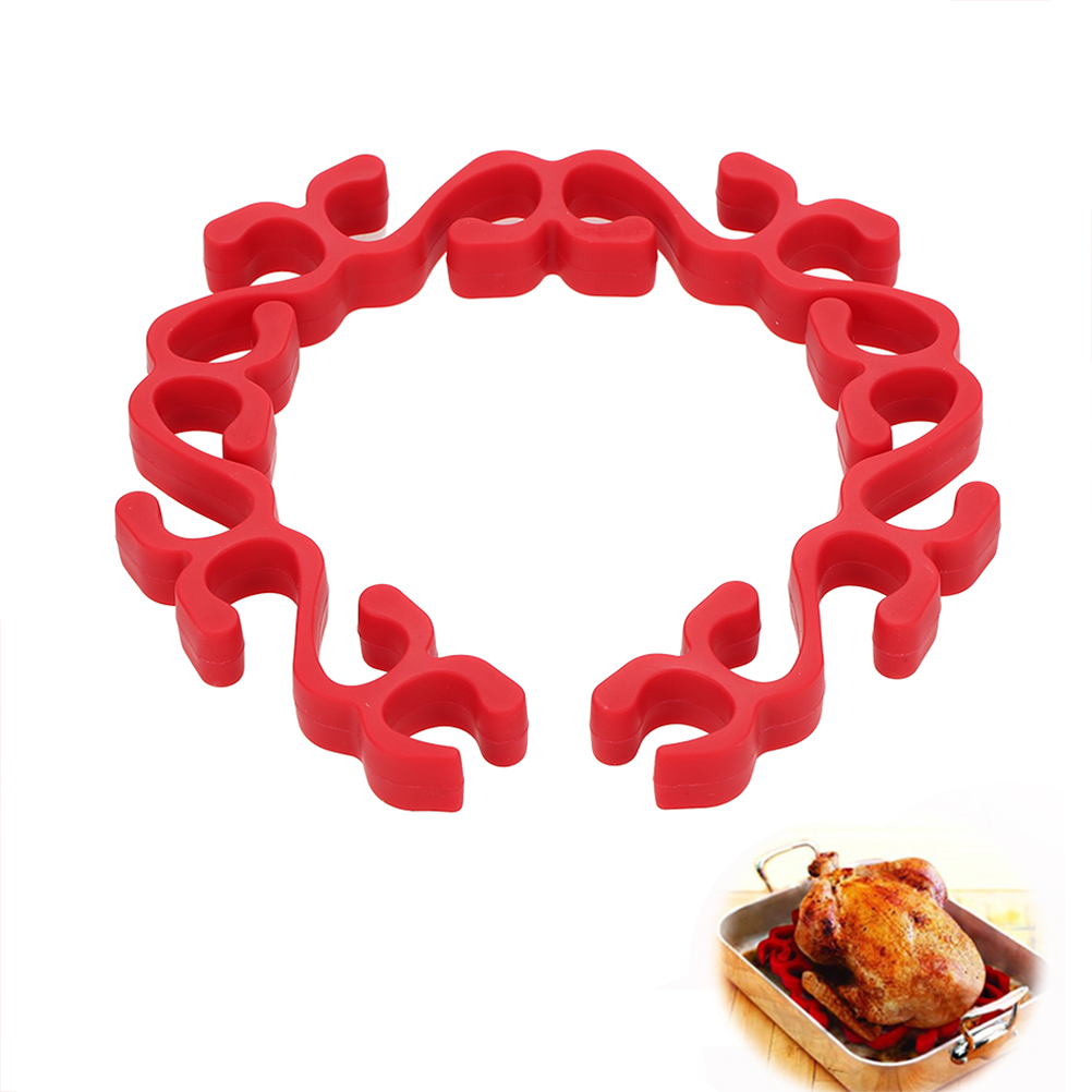 Rejilla para asado de silicona, para horno microondas, pavo, rejilla para asado, calefacción de alimentos, olla a presión, sartenes para cocinar y hornear: Default Title