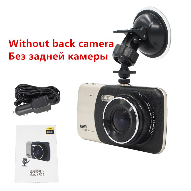 4.0 tommer ips skærm bil dvr bil kamera  t810 oncam dash kamera fuld  hd 1080p video 170 graders dash cam: Kun frontkamera / Med 16 gb