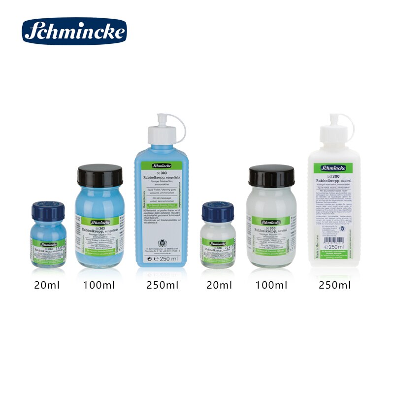 Niemiecki Schmincke biały klej złoty niebieski pusty płyn maskujący płyn akwarela puste bez smaku 20ml 100ml 250ml butelka