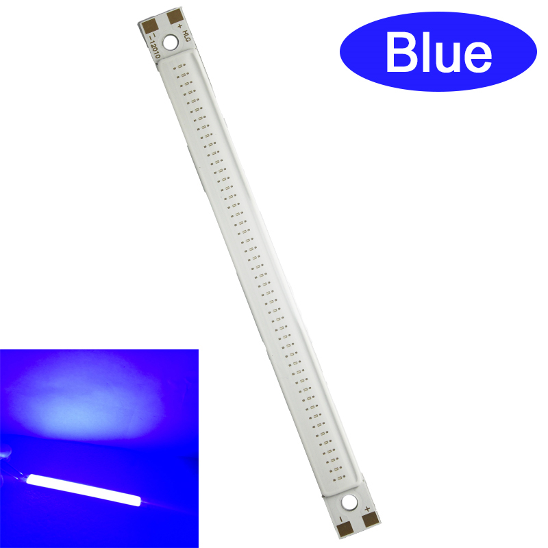 Cob led strip 80 x 7.5mm 3.7v universal ultra bright led strip ljus vit varm vit röd blå grön för diy flexibel bar strip: Blå