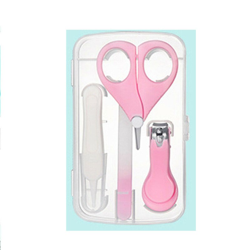 4 stuks/doos baby nagelkunstgereedschap veilige nagelknipper schaar vijl gezondheidssets babyverzorging nagelverzorging gezondheidssets
