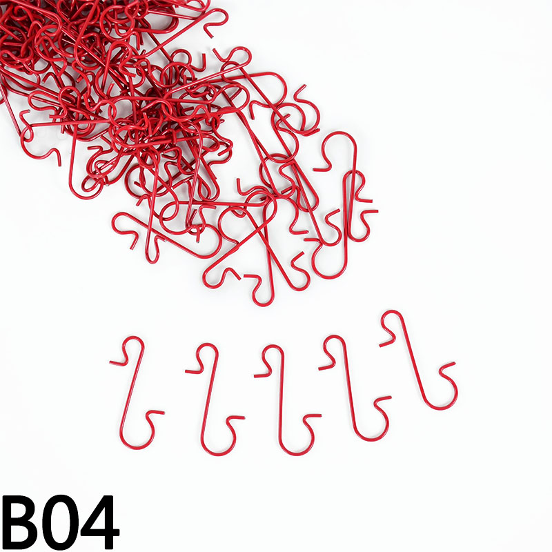 50 stk julekroker juletrepynt mini s-formede kroker krans ornament ball anheng kroker kroker jule hjemme festutstyr: B04