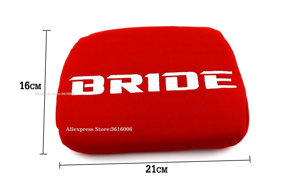 1X JDM BRIDE Racing Tuning Pad For Head Rest Cushion Bucket Seat Racing