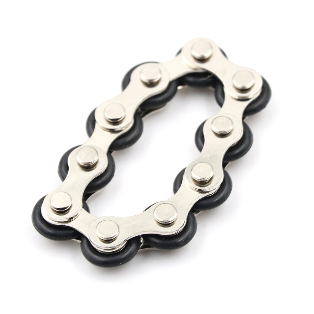 1 stücke Bike Kette Fidget Spinner Armband Für Autismus und ADHS Chaney Zappeln Spielzeug Anti Stress Spielzeug Stressabbau Schreibtisch spielzeug: Black