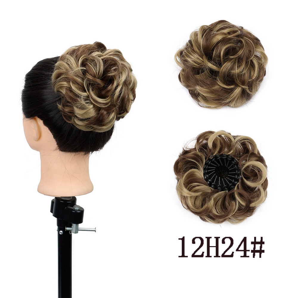 Syntetyczne doczepiane koki robić włosów roztrzepane kręstożek włosy Scrunchies treski syntetyczne Chignon pączek Updo treski dla kobiet: #12