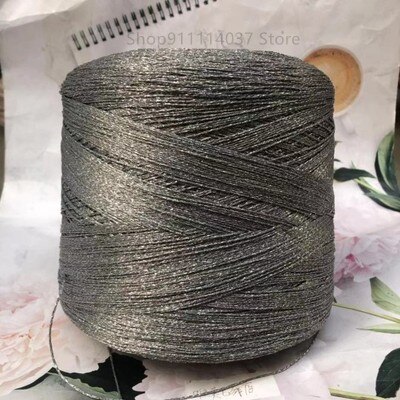 Hilo de ganchillo para tejer a mano, hilo fino hueco, oro, plata, seda brillante, metalizado, hilo aguja, artesanal, bolsa de oso hecho a mano, 500g: 08 -500g